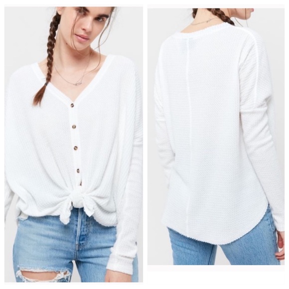 Urban Outfitters Tops - UO out from under thermal long sleeve button down